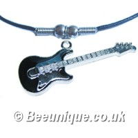 Guitar Black Side Necklace